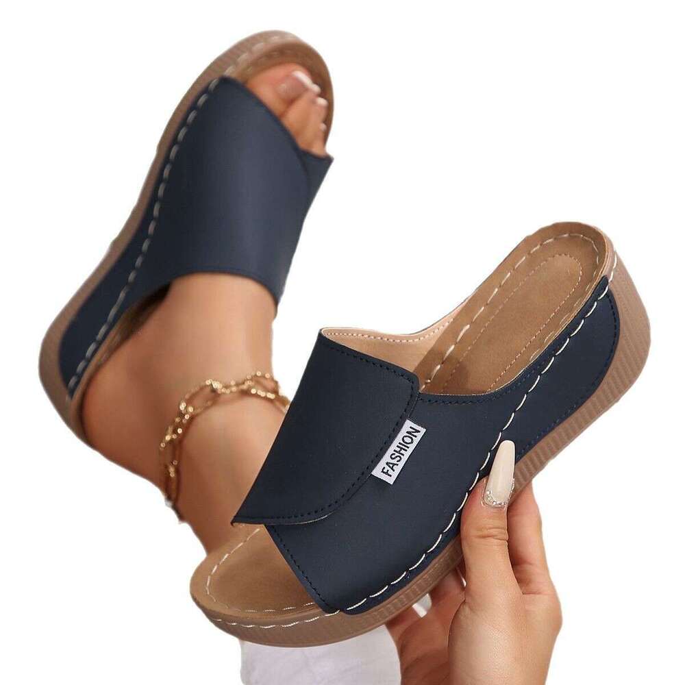Summer New Wedge Fashion Peep Toe Lightweight Beach Women's Sandals for Outdoor Wear