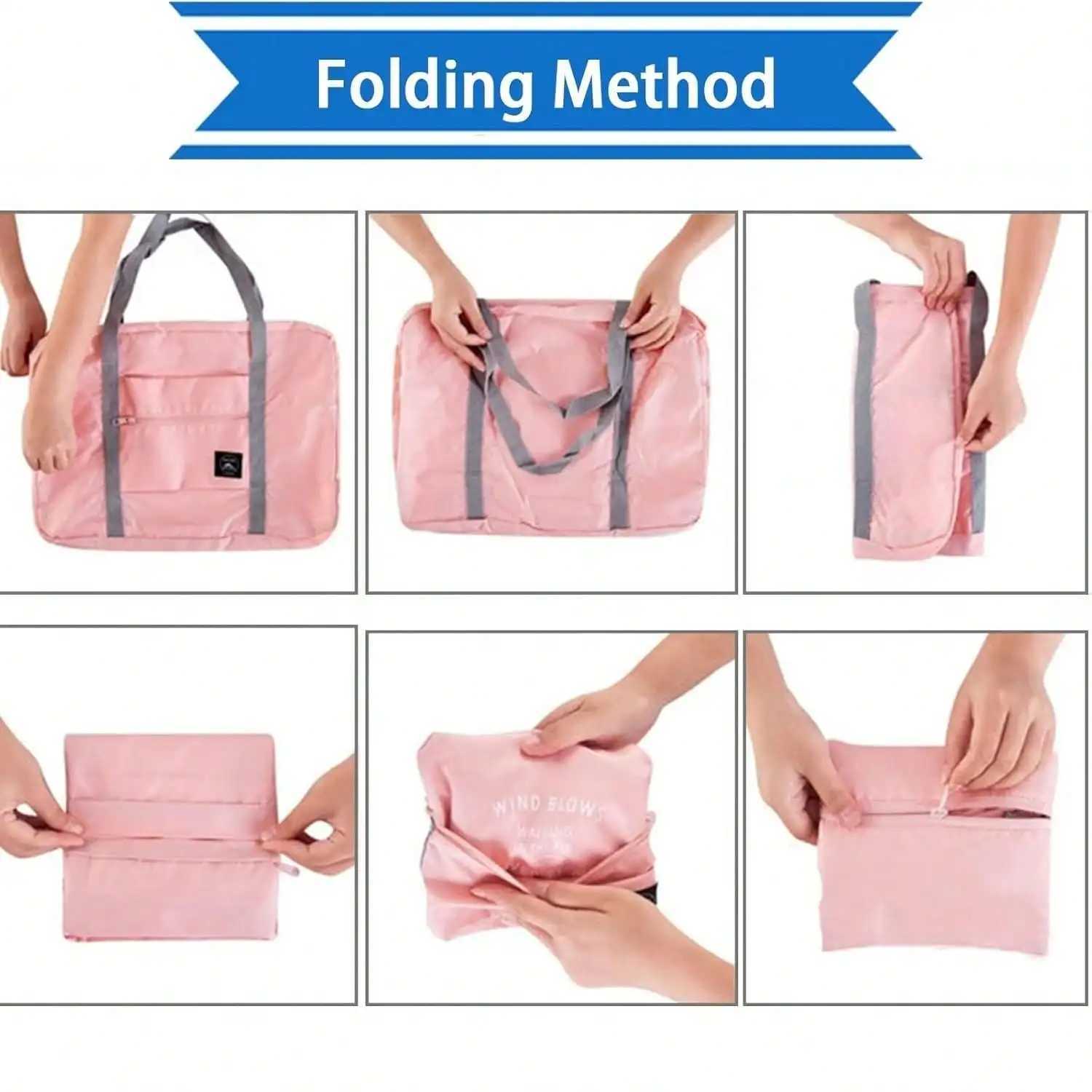 Foldable Travel Duffel Bag Tote Carry LageBag Personal Item Sports Gym Bag Waterproof Lightweight Weekender Duffle B250618