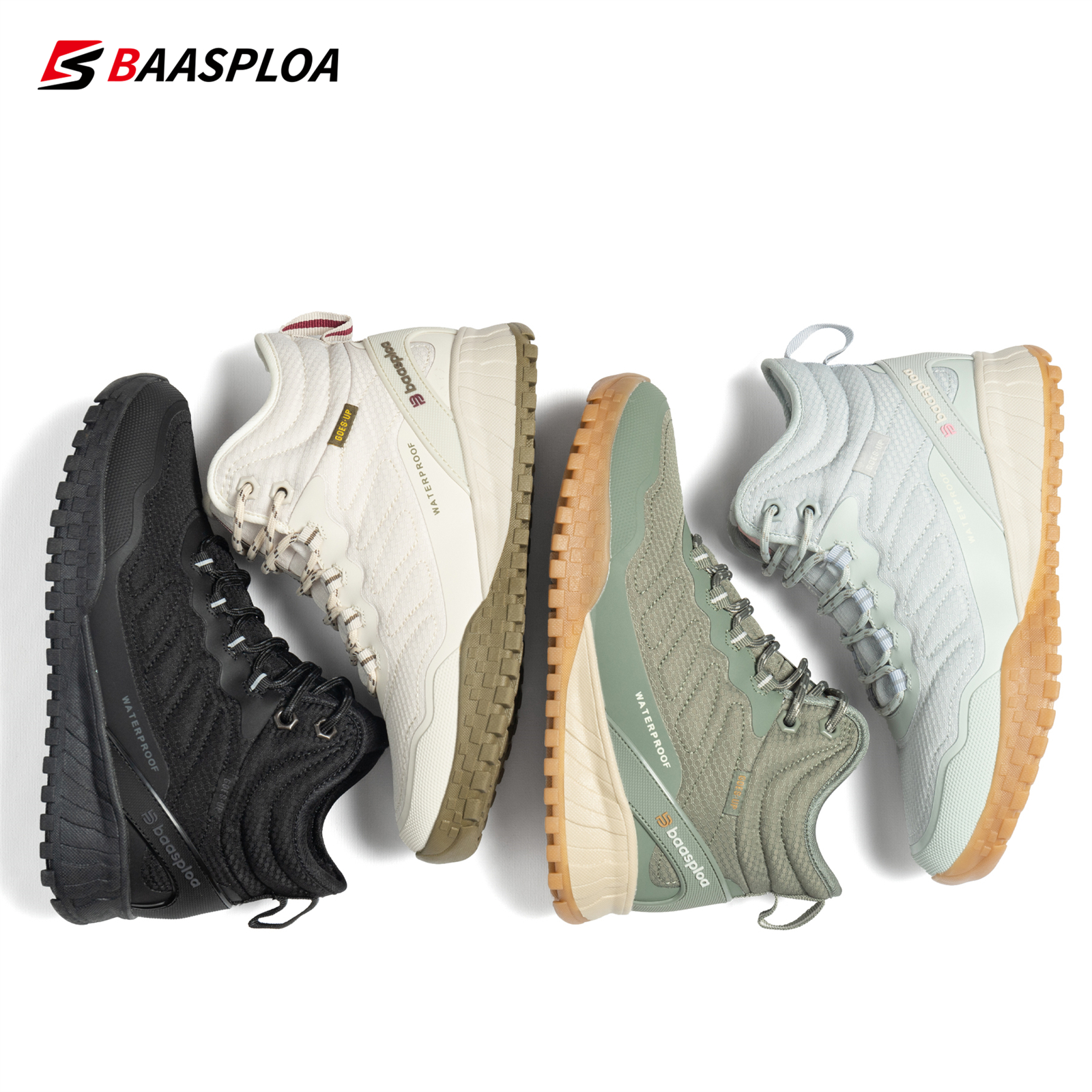 Baasploa Women Plush Snow Boots Winter Warm Female Outdoor Shoes Non-Slip Walking Shoes Casual Waterproof