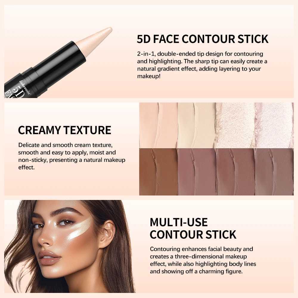Contouring Stick with Double-headed Multi-use Contour Stick Contouring Foundation Contour Makeup Concealer Stick Pencil Cosmetic XJ250618