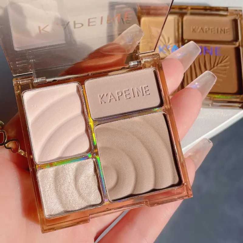 4 Colors Facial Highlighter Makeup Palette 3D Nose Shadow Cosmetics Matte Face Contouring Shadow Palette Face Beauty Makeup Tool XJ250618