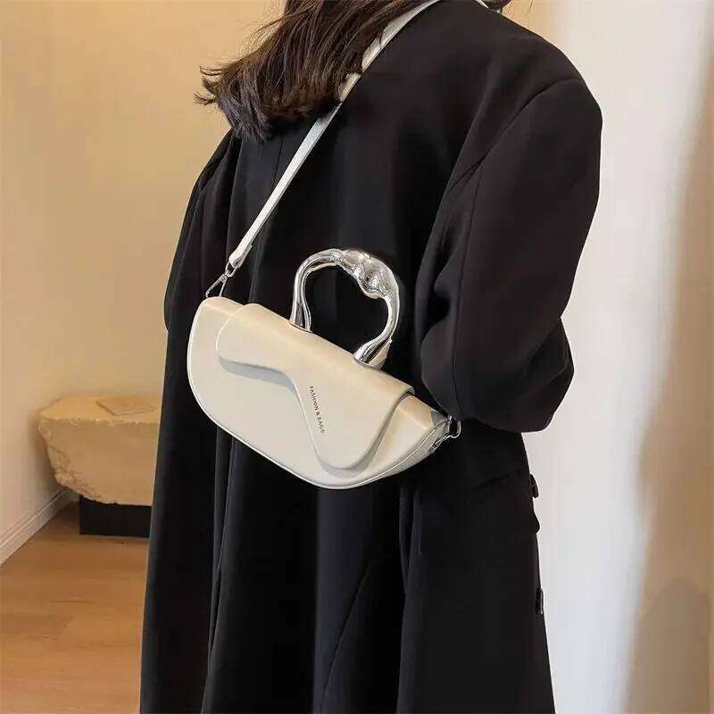 High Grade Dual Purpose Hobos Ladies 2025 Fashion Shell Shoulder Handbag Half Moon Package Boston Crossbody Bag Saddle Bags