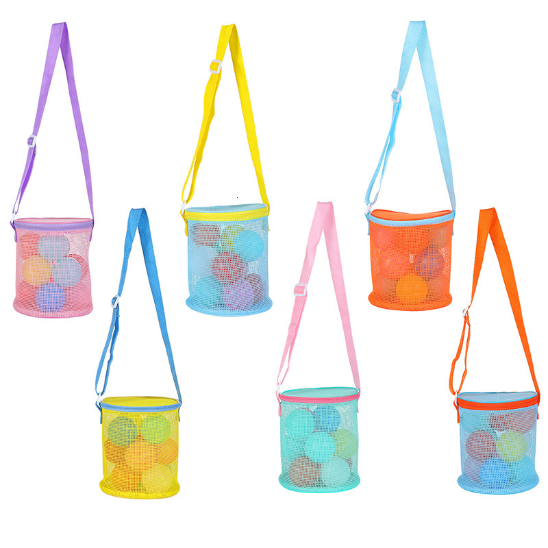 New Beach Children's Shell Outdoor Butterfly Dragonfly Shrimp Fishing Wild Picking Mesh Cylinder Storage Bag