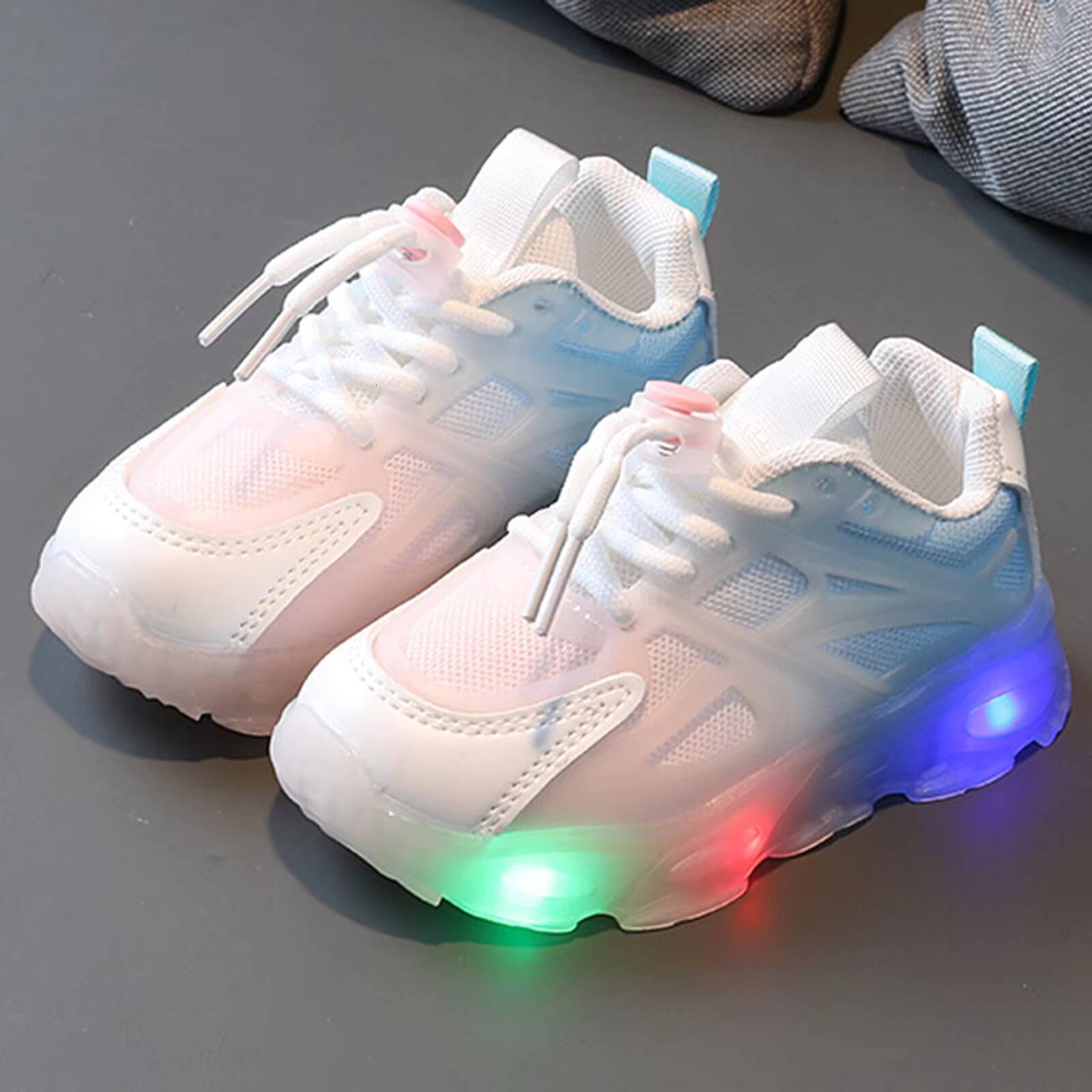 Ddmyshoesvip LED children's shoes Kids For Girls Cute Cartoon Baby Girl Kawaii Canvas Soft Bottom Sneakers Casual Boys Flat Shoes