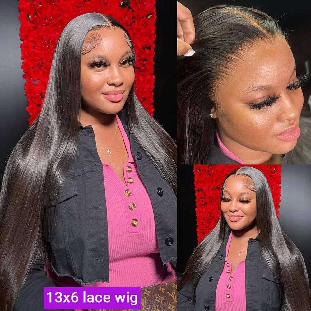 Bone Straight 13x6 Front 5x5 Brazilian Glueless Wig Human Hair Black Transparent 13x4 Hd Lace Frontal Wigs
