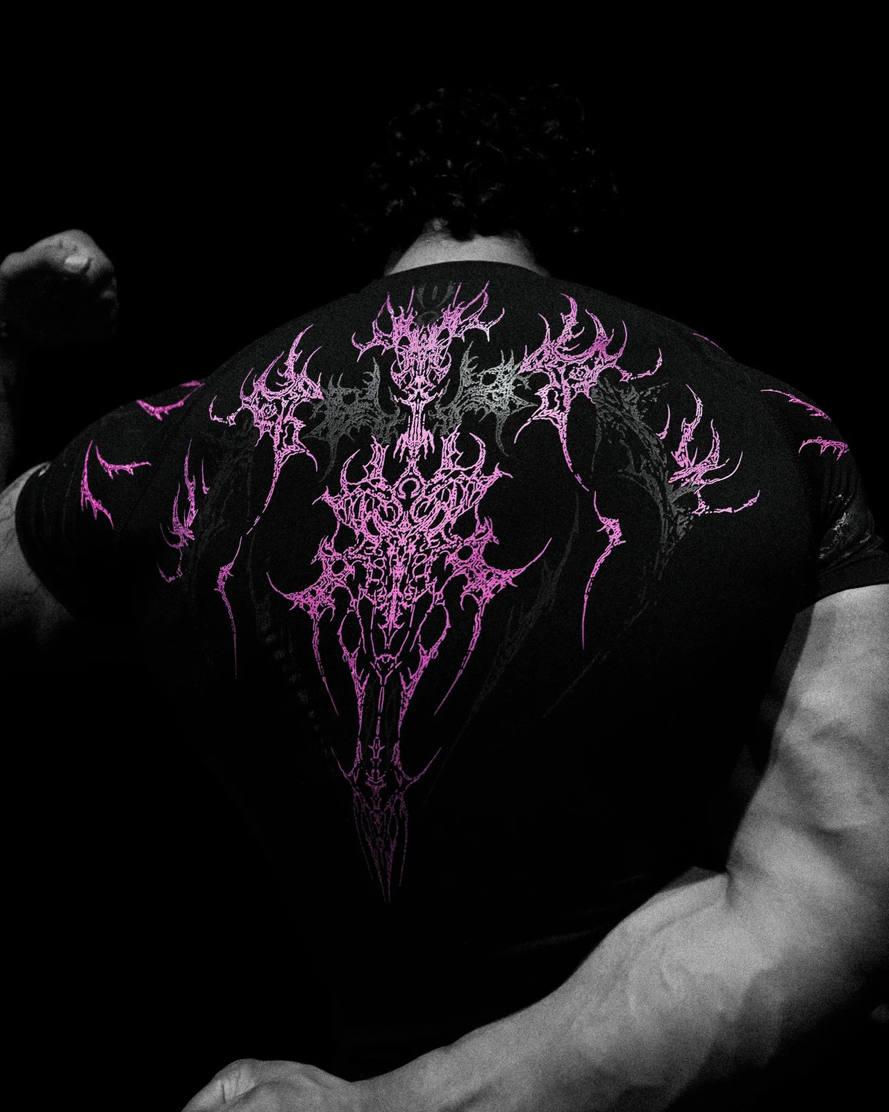 2025 Breathedivinity Dark Gothic Fitness Stretch Short Sleeve Mens Y2K Summer Sports Quick Dry T-Shirt Singles 250617