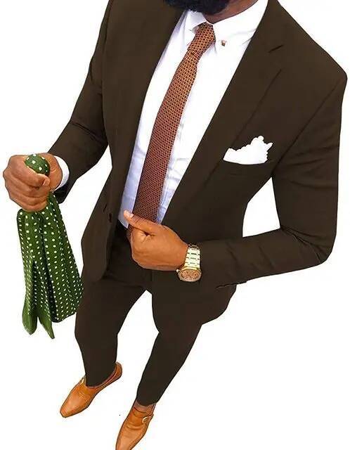 Slim Fit Abiti Uomo Smoking Da Sposo Terno Masculino Prom Blazer Matrimonio Personalizzato 2 Pcs Disfraz De Hombre Men Suit