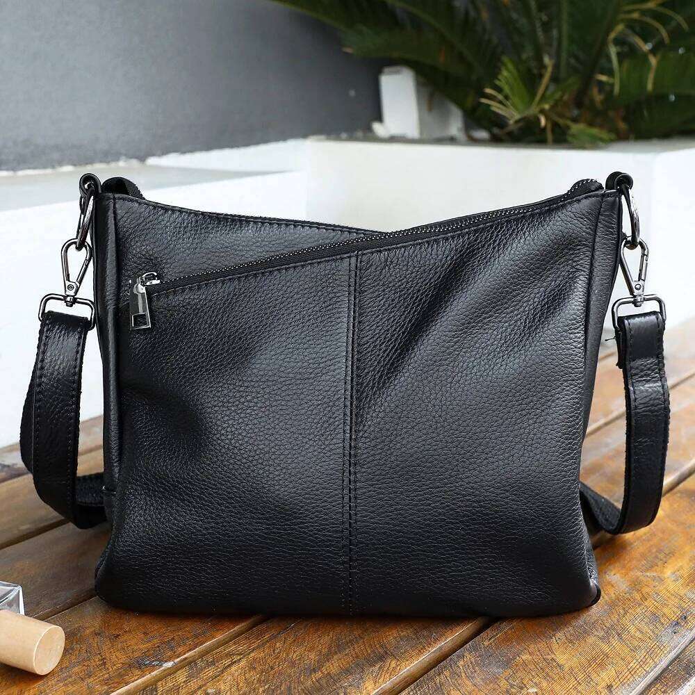 2025 Genuine Leather Niche Design Women's Crossbody Fashion Simple Shoulder Bag Daily Handbag Korean Style Versatile Bag