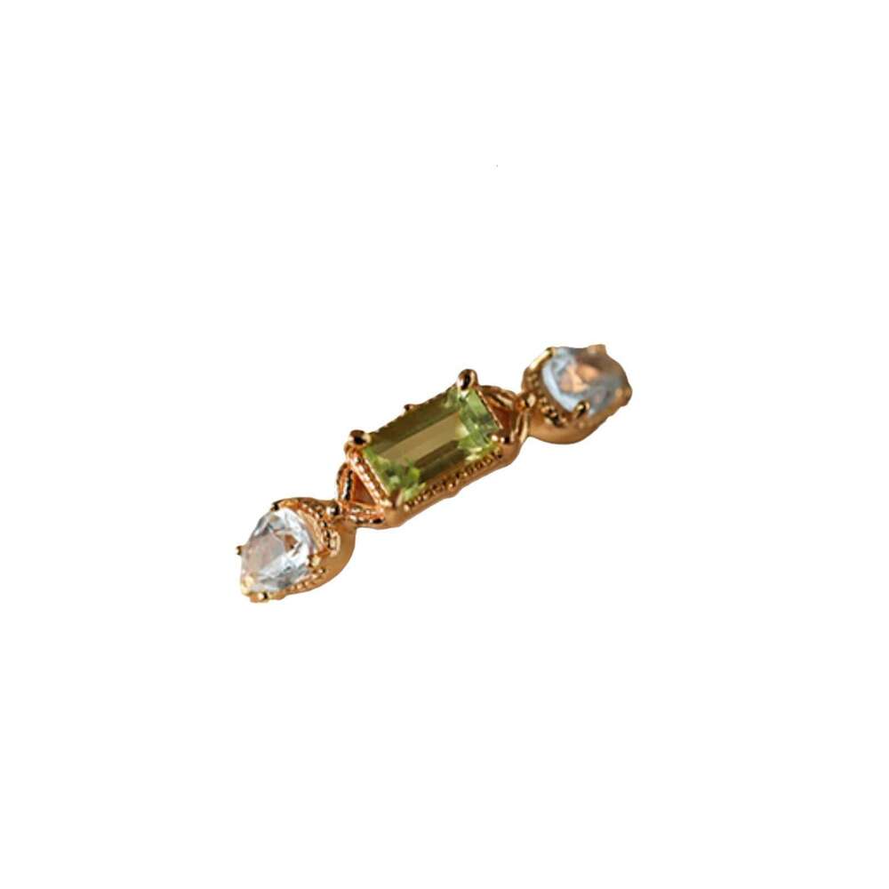 Peridot Design 14K Gold Plated Elegant Versatile Light Luxury Ring for Women