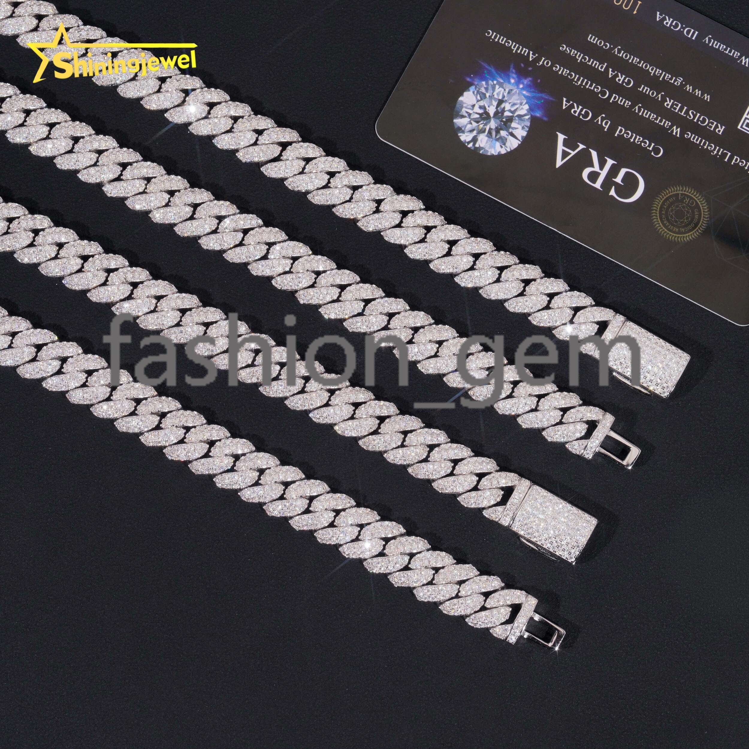 Luxury Moissanite Cuban Necklaces - 925 Silver Waterproof Jewelry Manufacturer 100+ Chain Designs Custom Length 7-24