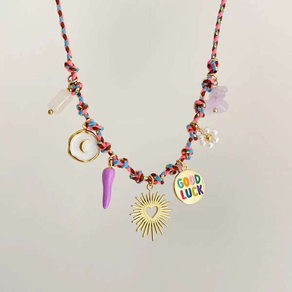 Luxury Jewelry Designer Necklace 2025 New Stainless Steel Necklace Sun Ocean Wind Shell Starfish Necklace Bracelet Combination Light Luxury Simple Vac