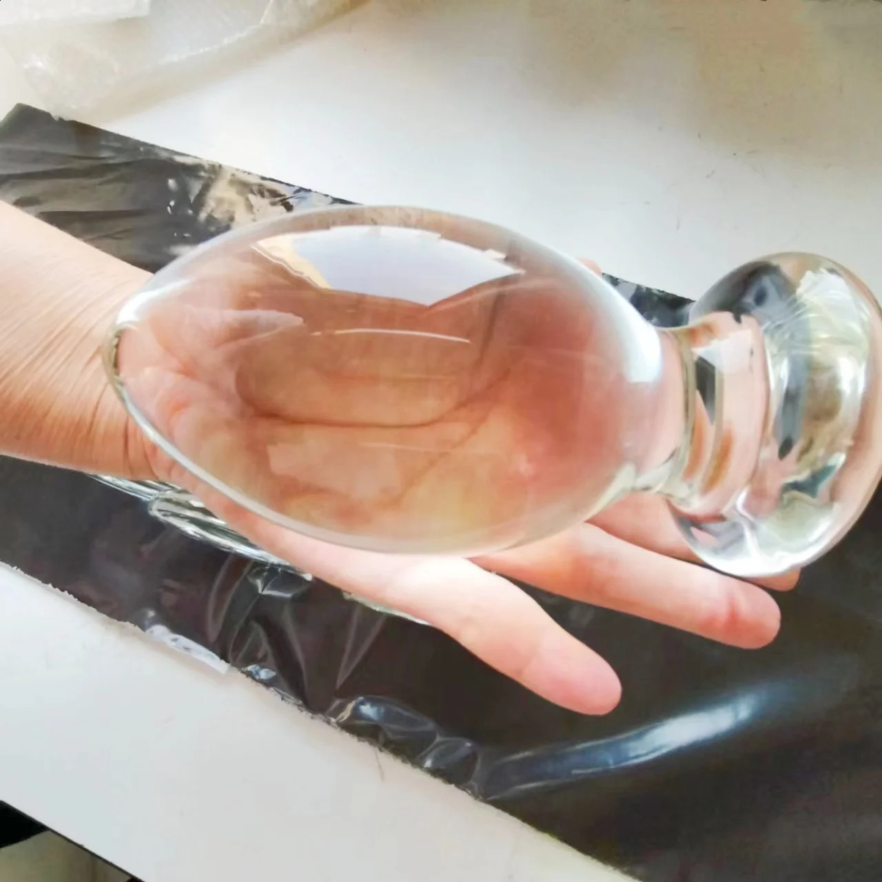 VaHppy Smooth Duck Egg Extra large Glass Anal Plug 780g 7cm SM BDSM Sex toys for gay Adult Products Female Masturbators Dildo 250617