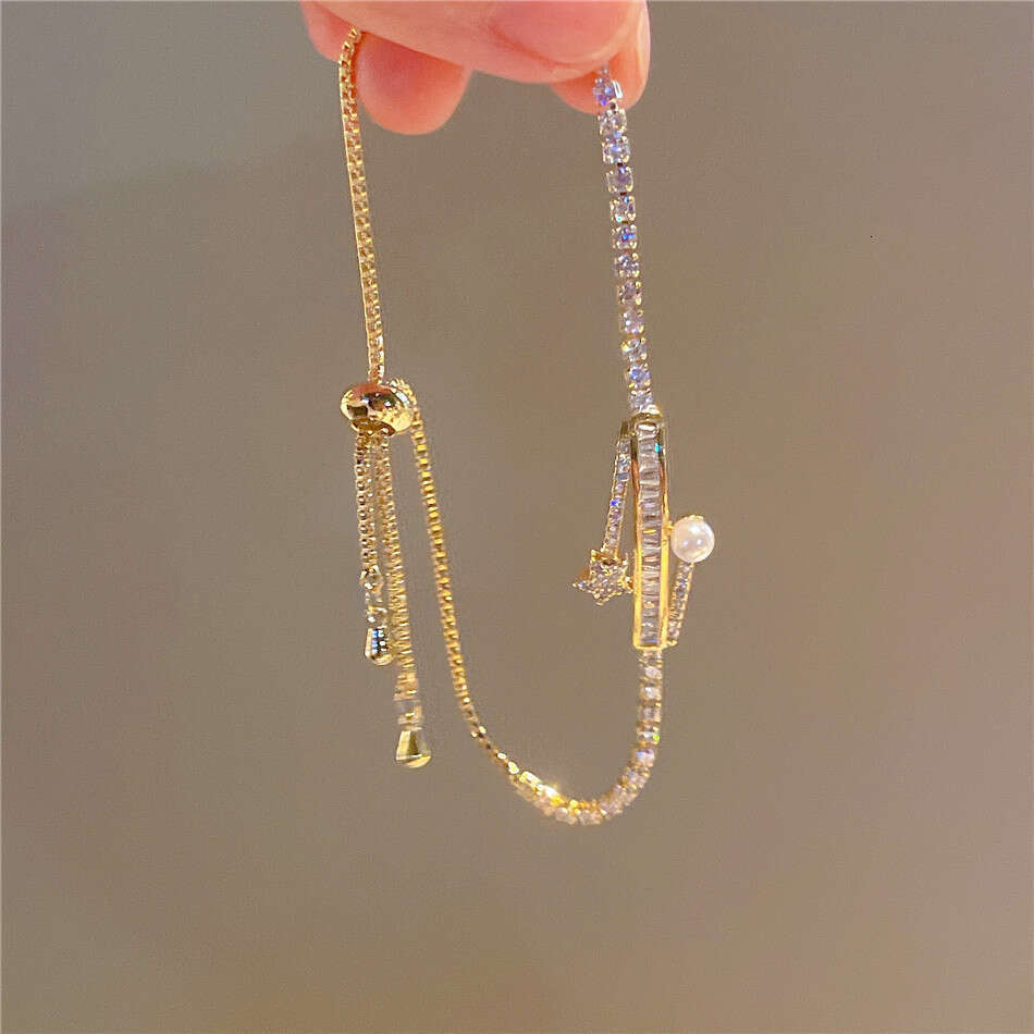 Gentle Style Micro-Inlaid Electroplated Real Gold 14K Pearl Elegant Versatile Hand Jewelry 2025 Bracelet for Women Fairy