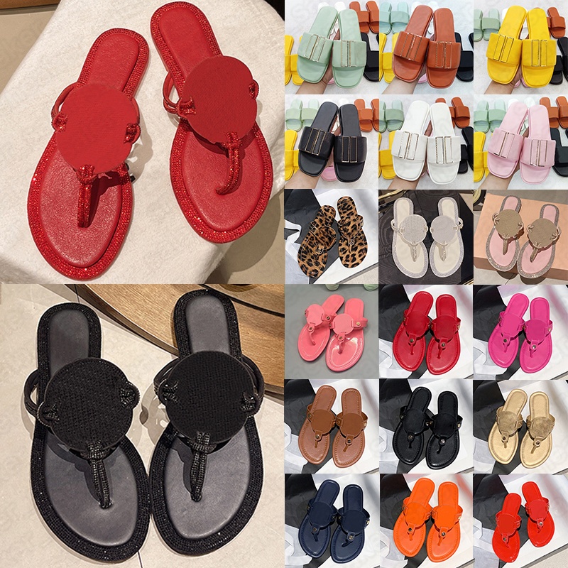 2025 sandals famous designer women slippers diamond sparkling womens slides shoes comfortable beach wedding shoes free shipping summer Flip Flops rhinestone 35-43