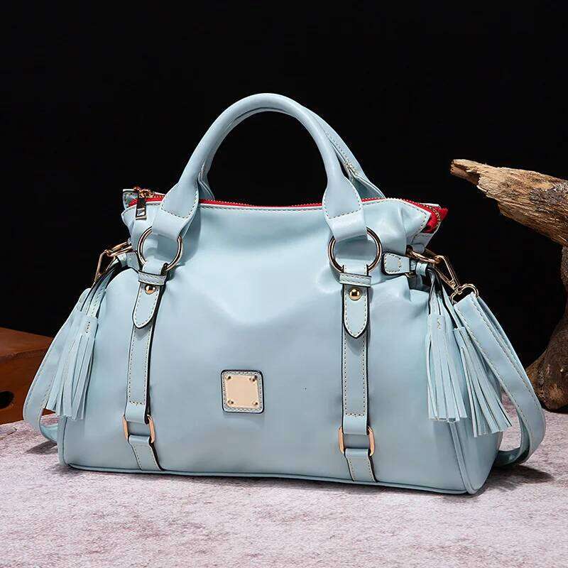 Vintage Pillow Design PU Leather Boston Handbag For Women Casual Large Capacity Shoulder Crossbody Bags Fashion Shopper Totes