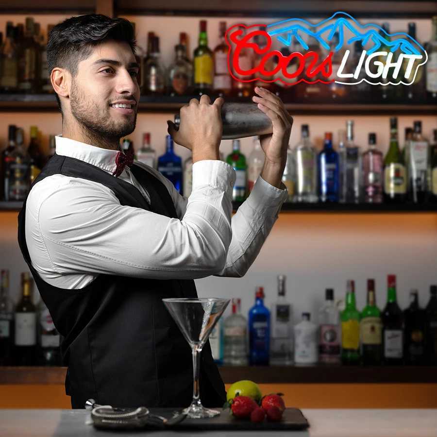 Coors Light Neon Sign Used For Wall Decoration USB Power Supply Switch Beer Bar Bedroom Man Cave Club Personality Decor. Z250618