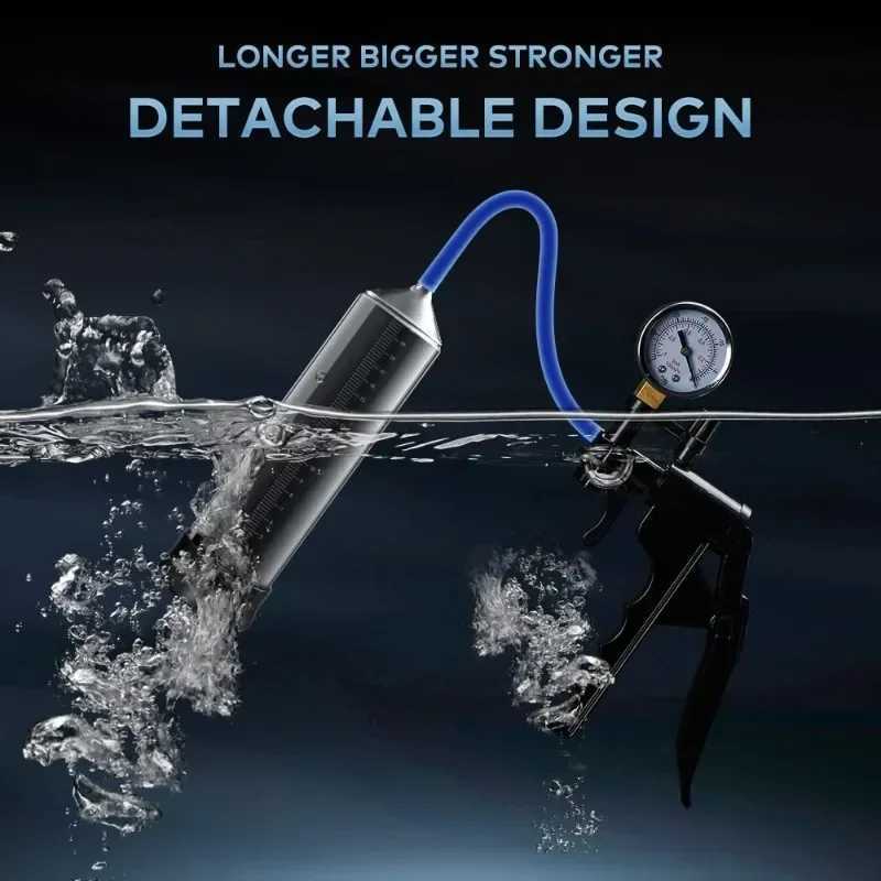 Penis Pump Manual Penis Enlarger Sex Toy for Men Vacuum Pump Male Masturbation Penis Extender Trainer Adults Sex Product W250618