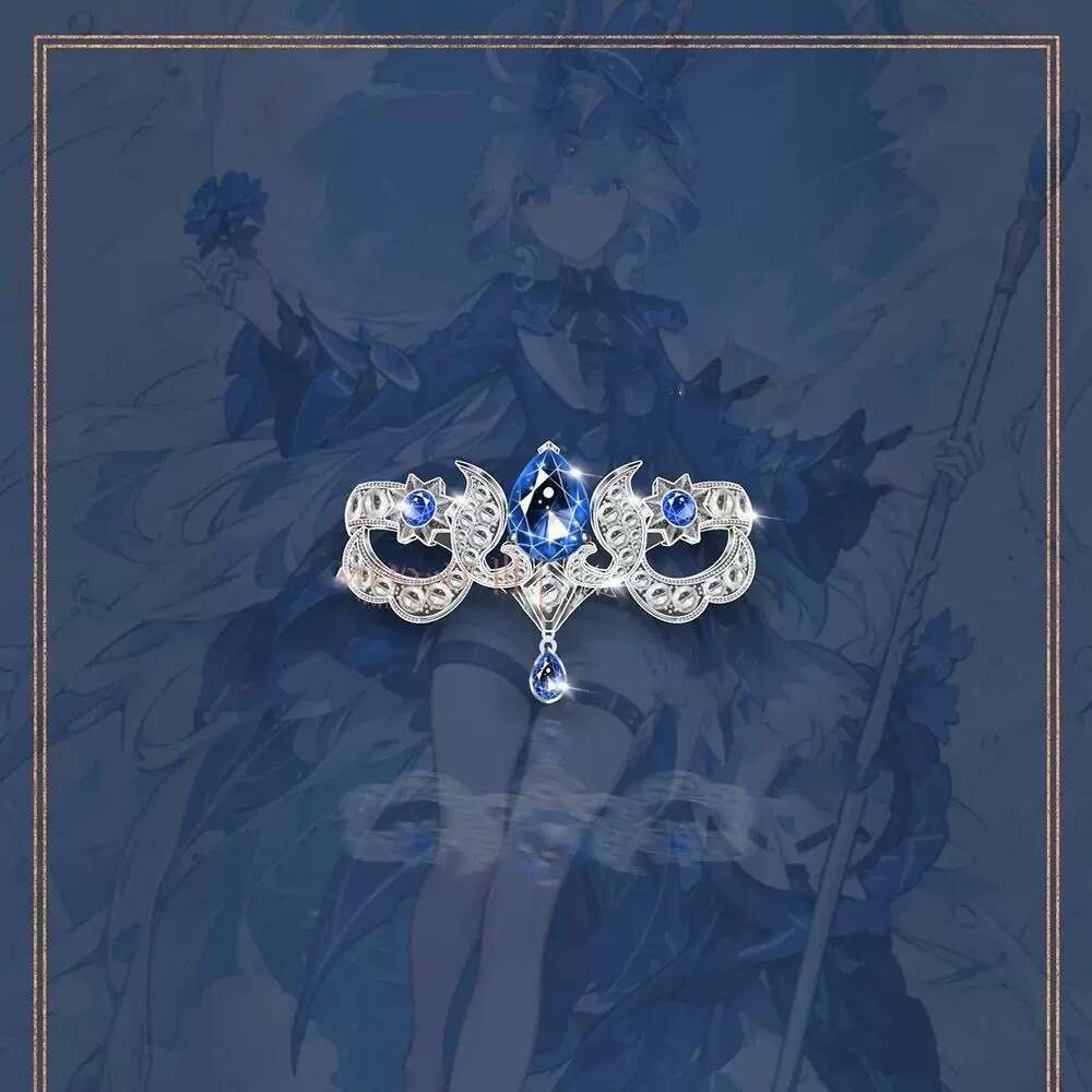 Genshin Impact Furukalos for Women, Hydro Archon Furufu Fan-made Cosplay Peripheral Accessories, Two-dimensional Impression Ring