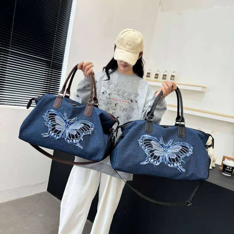 Leisure Large Capacity Denim Women's Handbag Crossbody Lage Travel Designer Bag Bags Vie