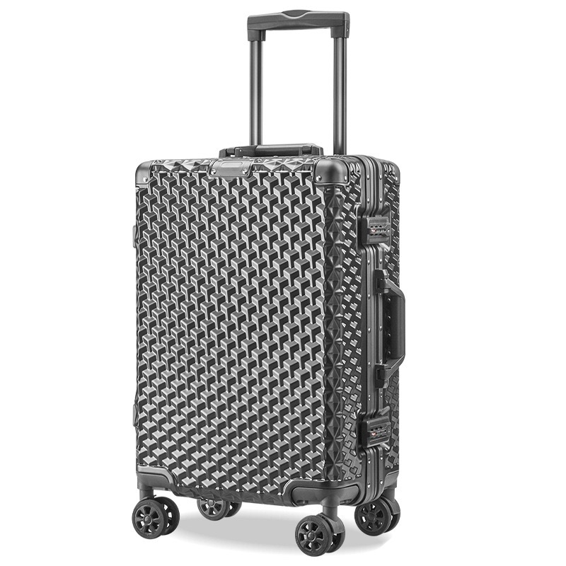 Designer luggage 20 inch men and women can boarding aluminium frame suitcase 28 inch password box 24 inch fashion suitcase