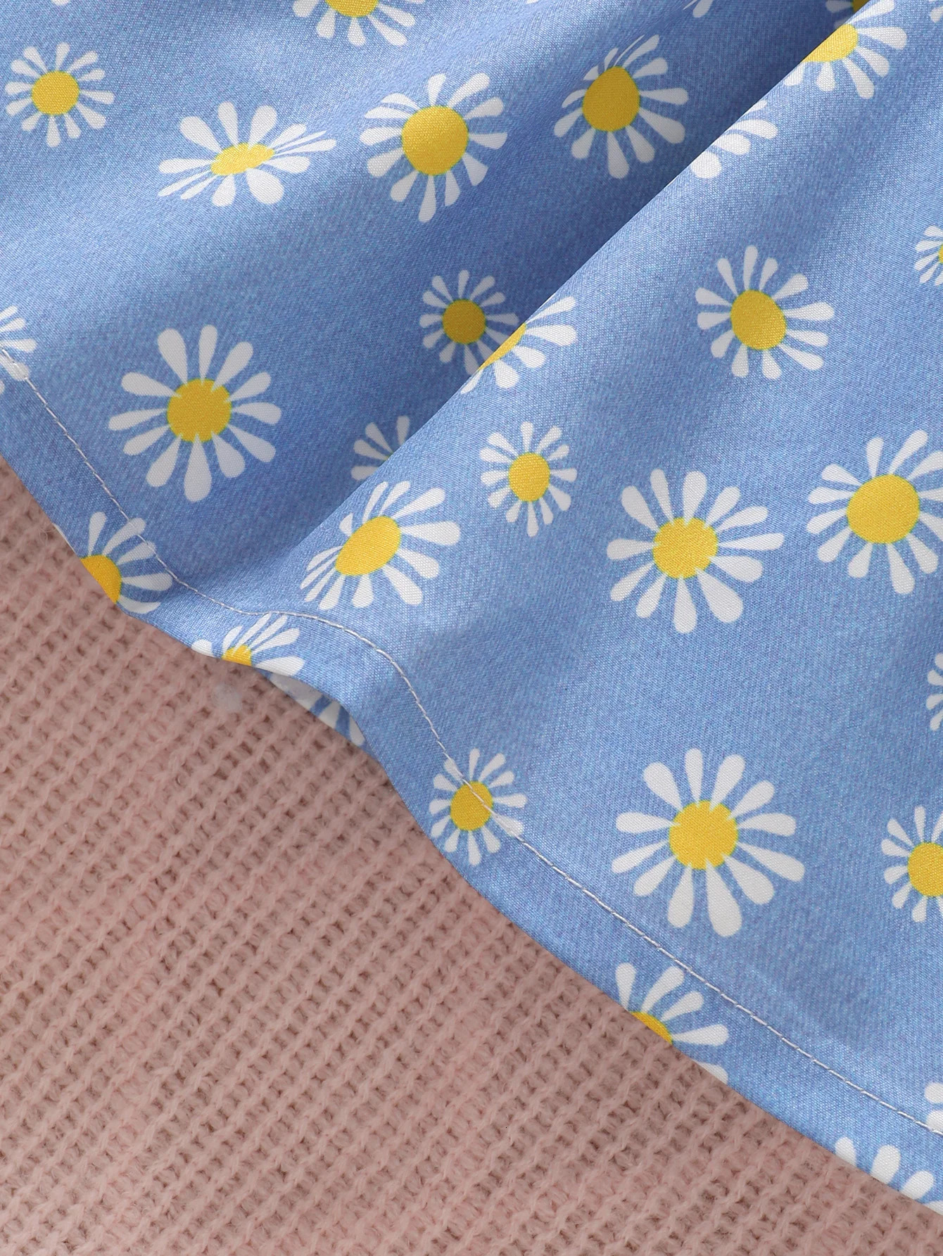 Fashionable Baby Girl Summer Diagonal Shoulder Cute Sunflower Dress 250617