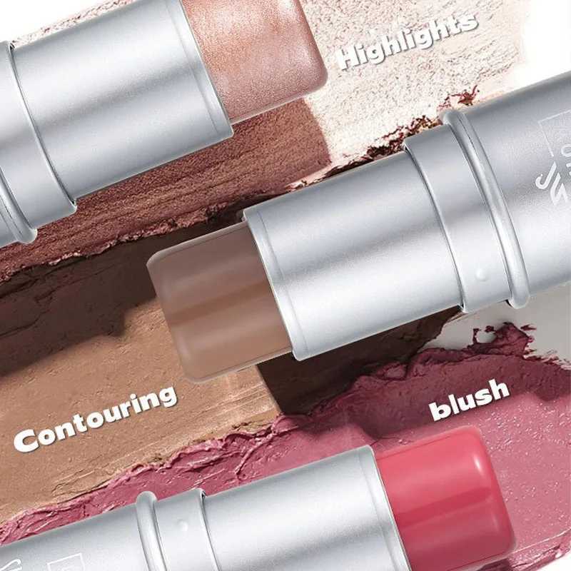 Face Brown Contouring Bronzer Stick Multifunctional Highlighter Blush Silkworm Brightening Sculpt Facial Outline Shadow Cosmetic XJ250618