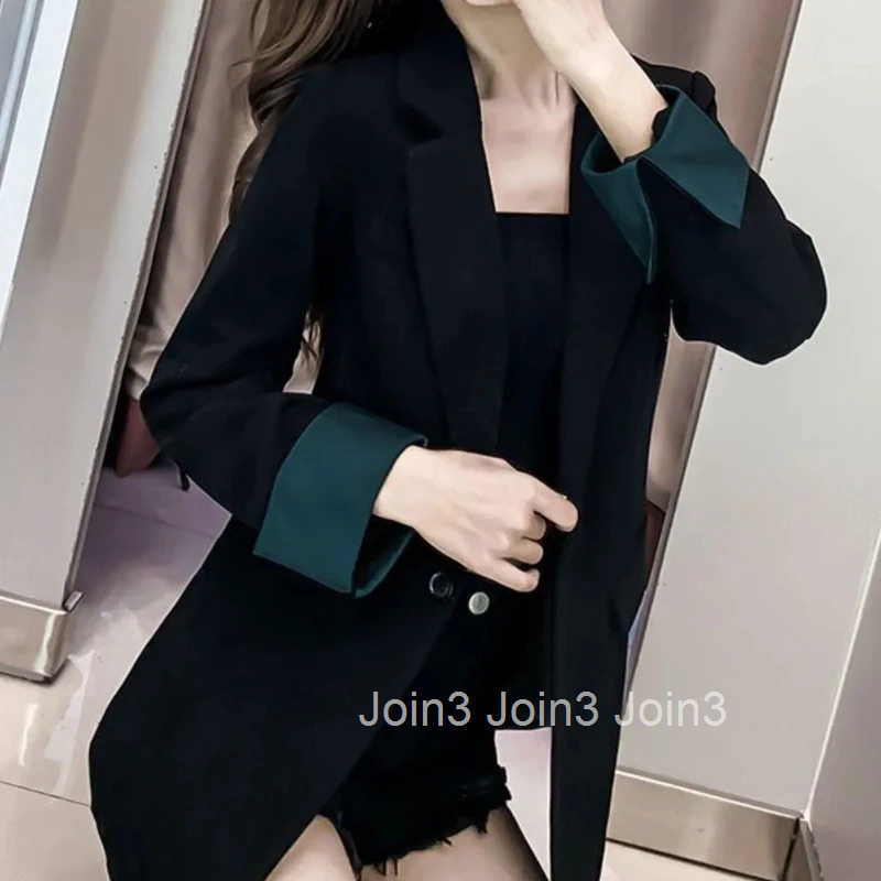 Korean Style Long Sleeve Outerwears Solid Jacket Popular Clothes Bring 2025 Coats for Women New In Reviews Many Blazer Woman