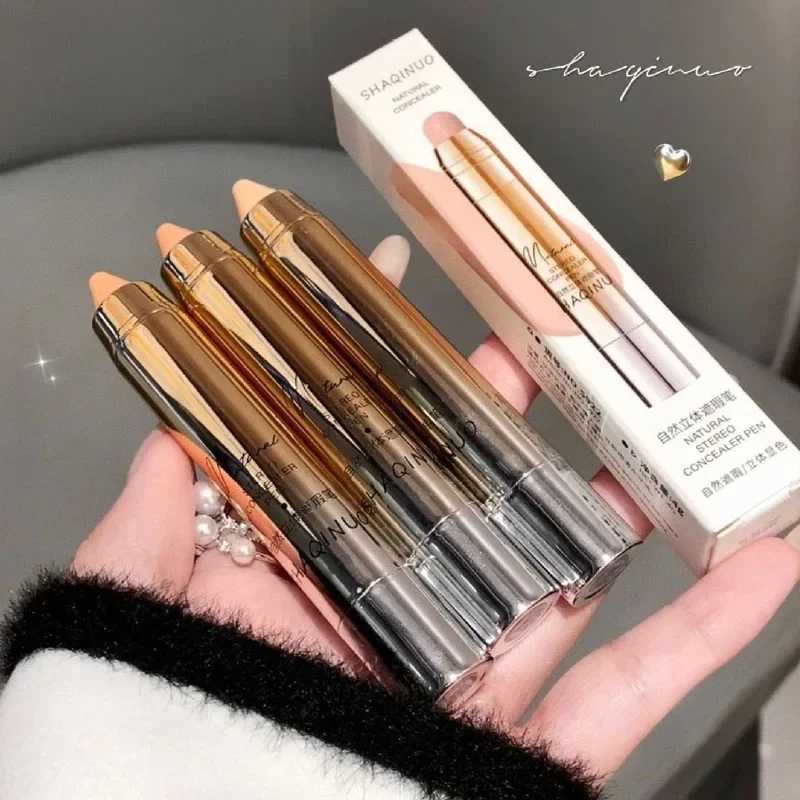 Gold Tube Concealer Pen Natural 3D Face Contouring Crayon Stick Matte Moisturizing Cream Cover Acne Dark Circle Modify Skin Tone XJ250618