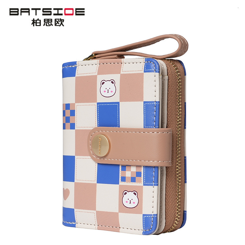 Free Shipping Designer 2024 European and American British Style Women's Wallet Plaid Rabbit Luxury bag Checkerboard ID Holder Bag Light Luxury St