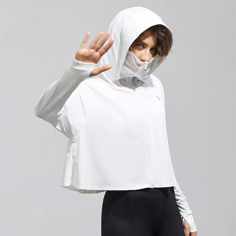 Long Sleeve Hoody Sun Protection Clothing Summer Women UV Jacket Hooded Thin Beach Sweatshirt 250617