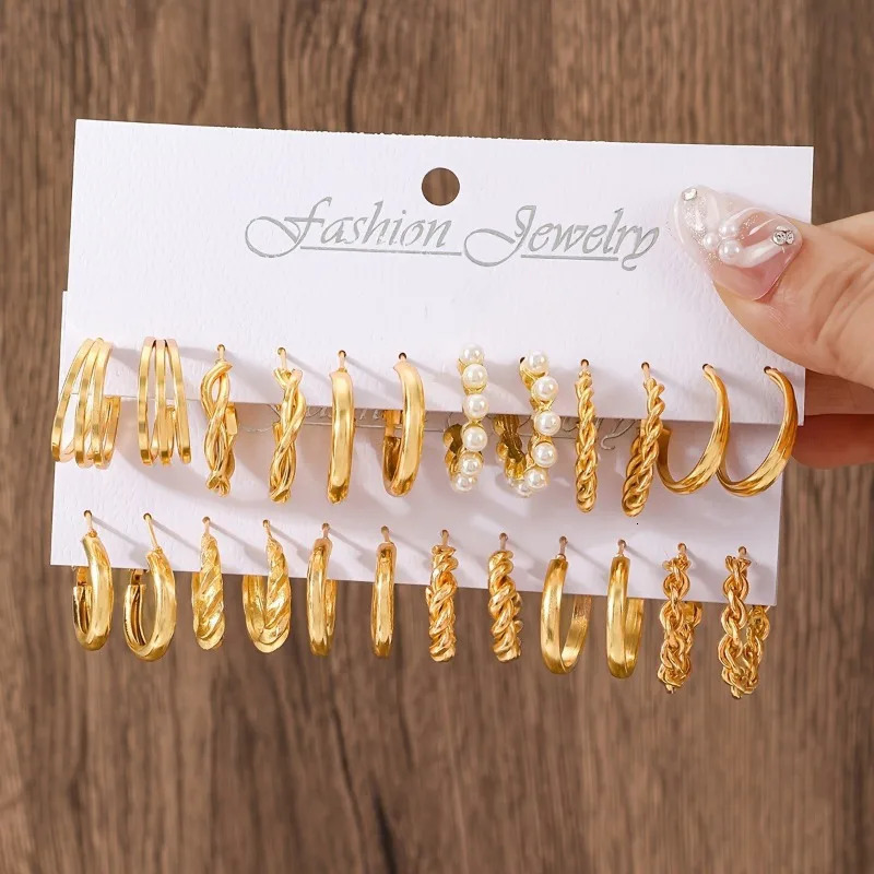 Metal Earring Set Alloy Love Pearl Snake Butterfly Mushroom Lock Ear Buckle Creative Personalized Earrings 250617