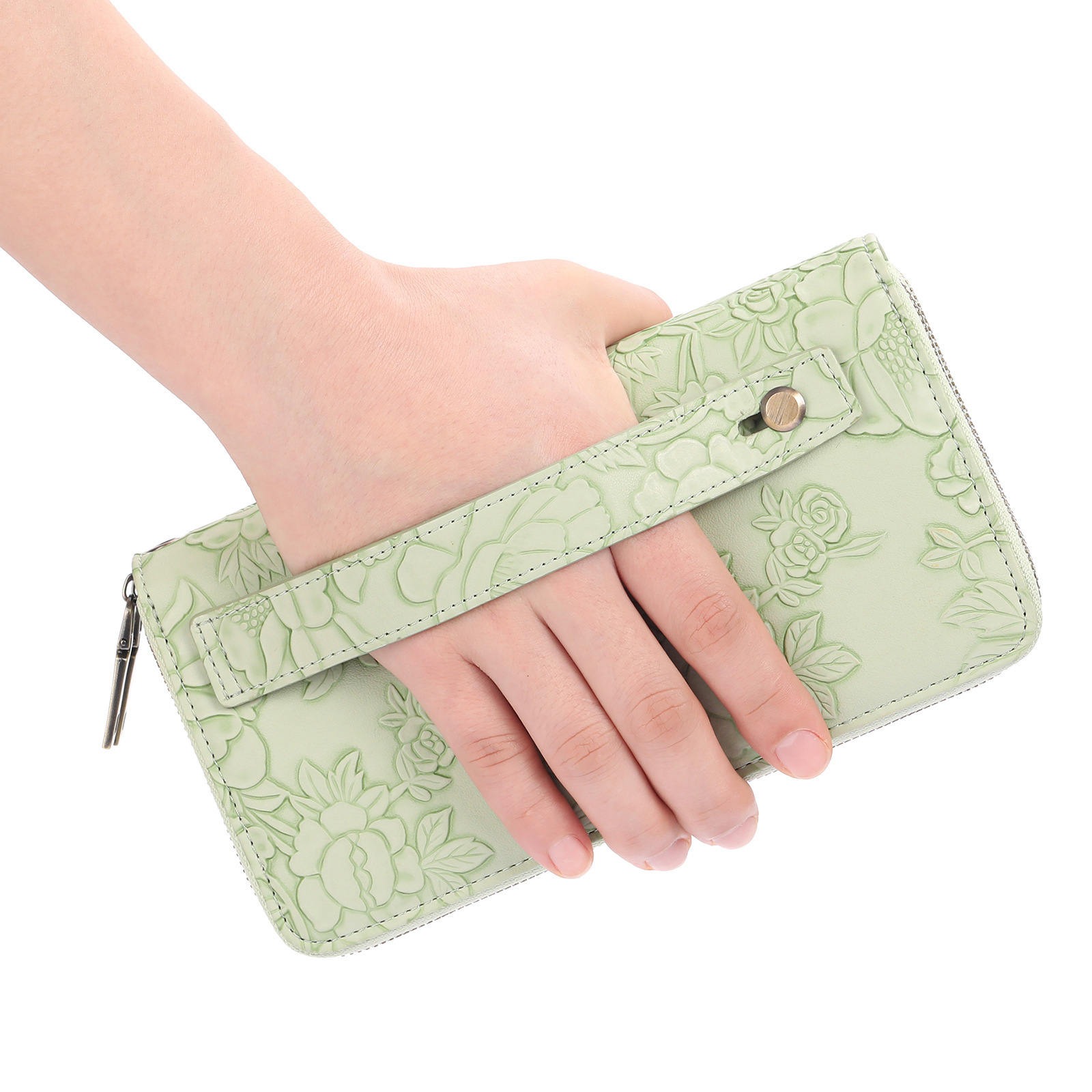 Free Shipping Designer New Long Clutch Bag Double Zipper Wallet Embossed Design Large Capacity Simple Women's Wallet Luxury Bag In Stock