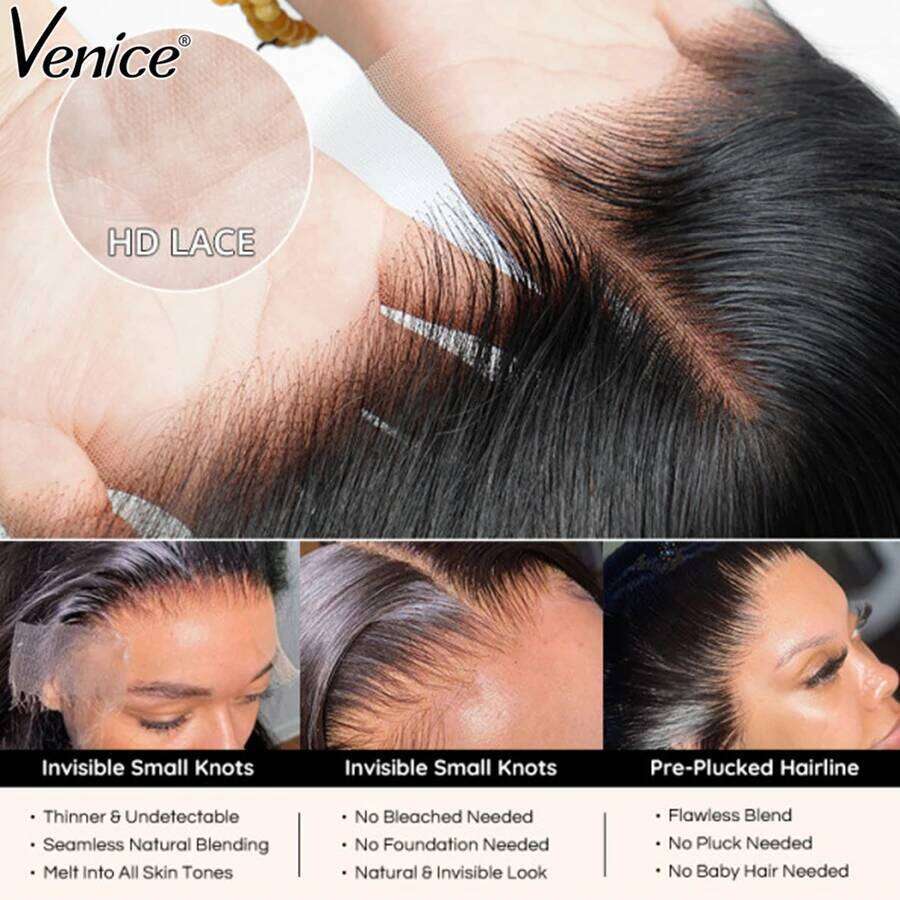 Brazilian Transparent Front Human Hair 13x4 13x6 Straight Frontal Pre Plucked 5x5 HD Lace Closure Wig