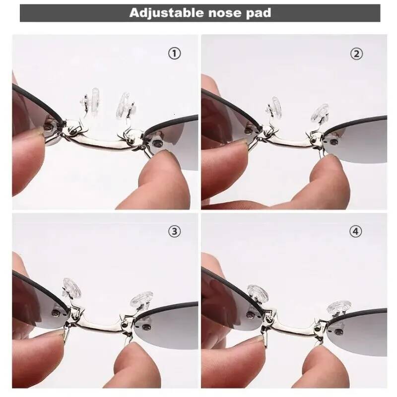 Clip On Nose Glasses Round Rimless Matrix Morpheus Sunglasses Mini Frameless Vintage Men Eyeglasses UV400