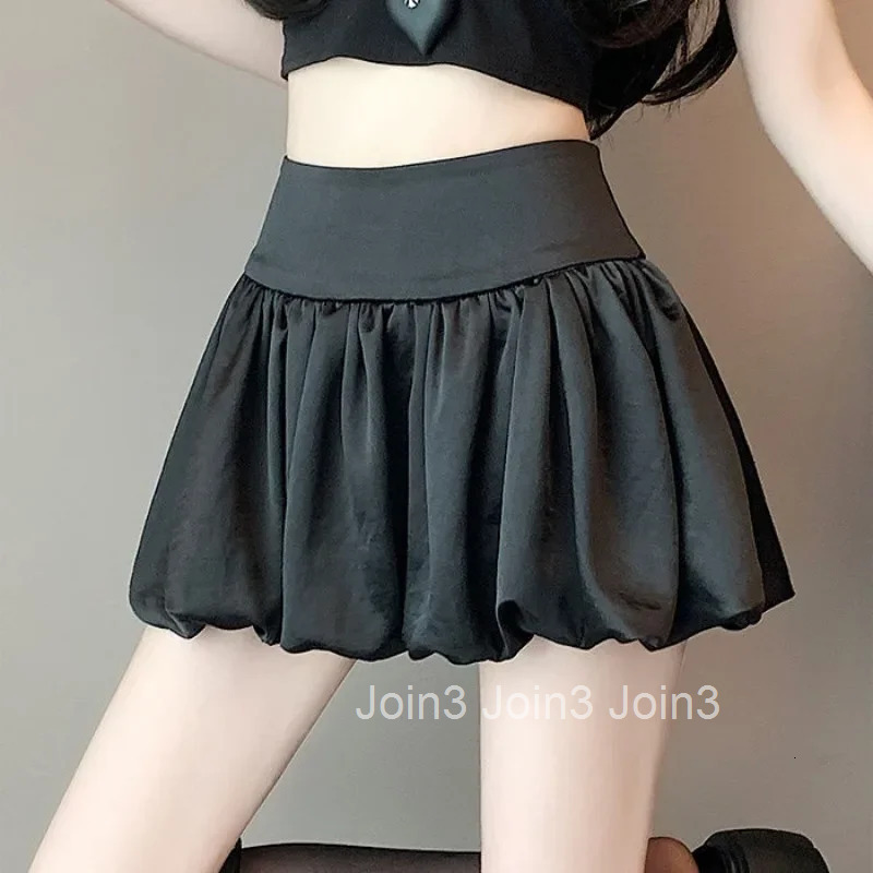 Gyaru Mini Kawaii Woman Skirt Satin Silk White Cute Skirts for Women High Waist Short Y2k Vintage Stylish Premium Korean Style V