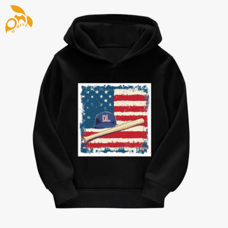 free shipping of customized fashion Children's hooded sweatshirt 260g comfortable casual sporty with exquisite patterns from US