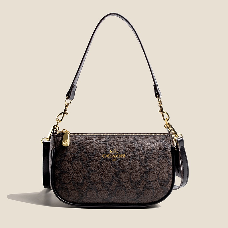 2025 Free Shipping Women's Designer Luxury New Fashion Printed Shoulder Bag Armband Style Diagonal Cross Bag black brown