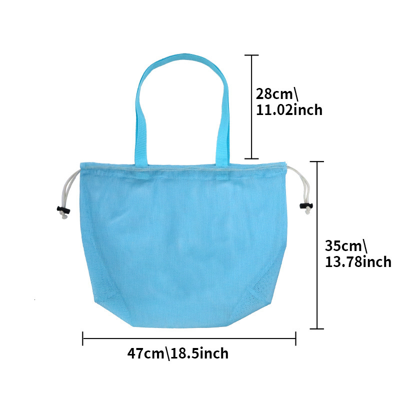 Handheld Hollow Miscellaneous Beach Toy Storage Drawstring Expandable Bag