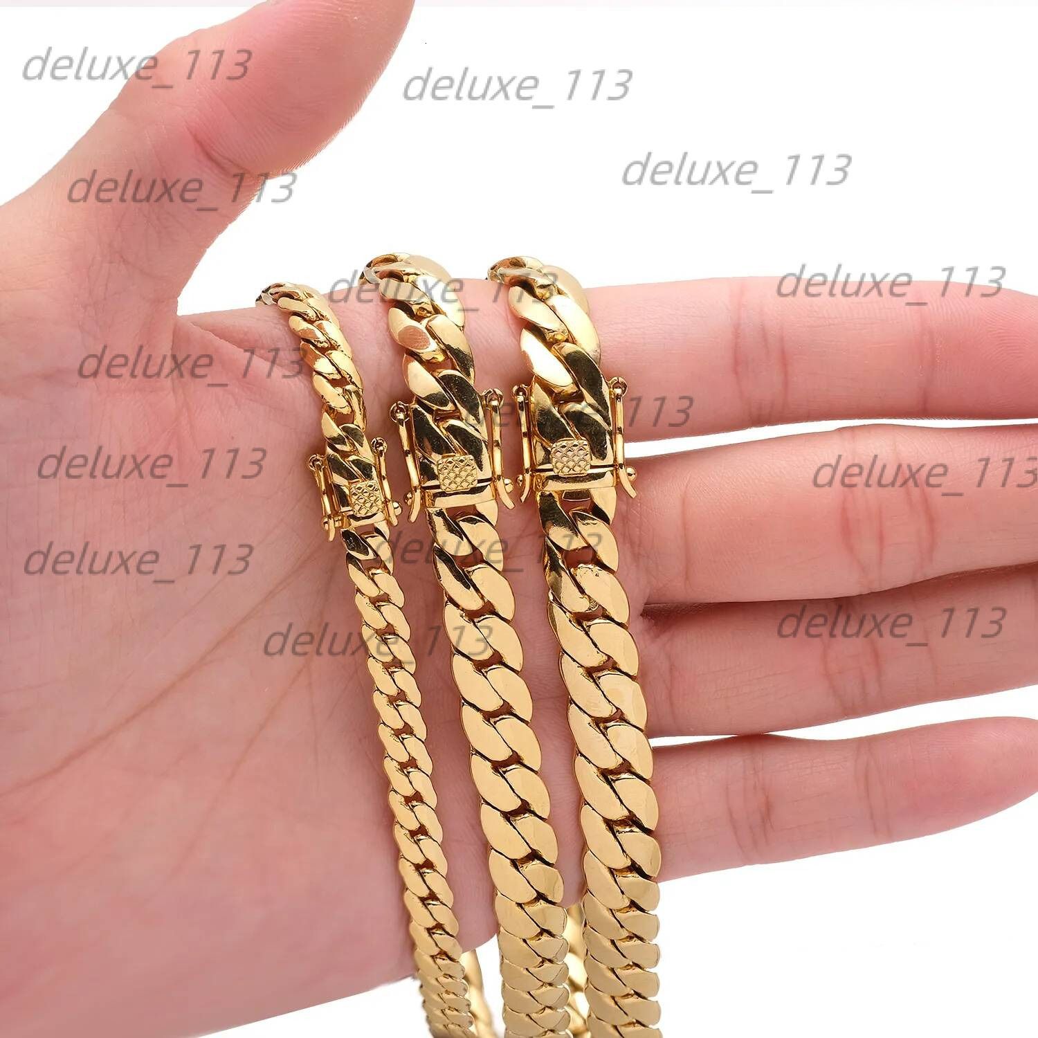6Mm-10Mm 304 Stainless Steel Snake Chain Necklace Bracelet Real Gold Plated Jewelry