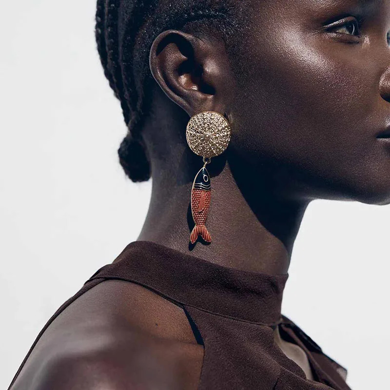 Fish Pendant Earrings Minimalist Style Bohemian Simple Fashion Earrings For Womens Summer Beach Holiday Female jewelry 250617