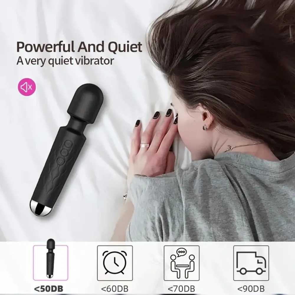 Sexy Vibrators Clitoral Vibrator 20 Modes Vibration Frequency Powerful Personal Massager Wand Vibrator Adult Sex Toys for Women W250618