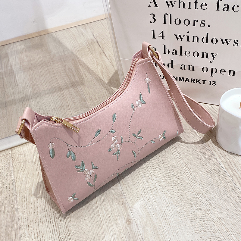 Free Shipping 2025 New Designer Bag Casual High-quality Shopping Bag Trendy Plain Color Embroidered Women's Shoulder Handbag