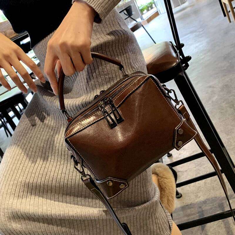 Hifashion Cowhide Genuine Leather Pillow Small Shoulder Crossbody Bags For Women 2025 Trend Designer Boston Tote Ladies Handbags
