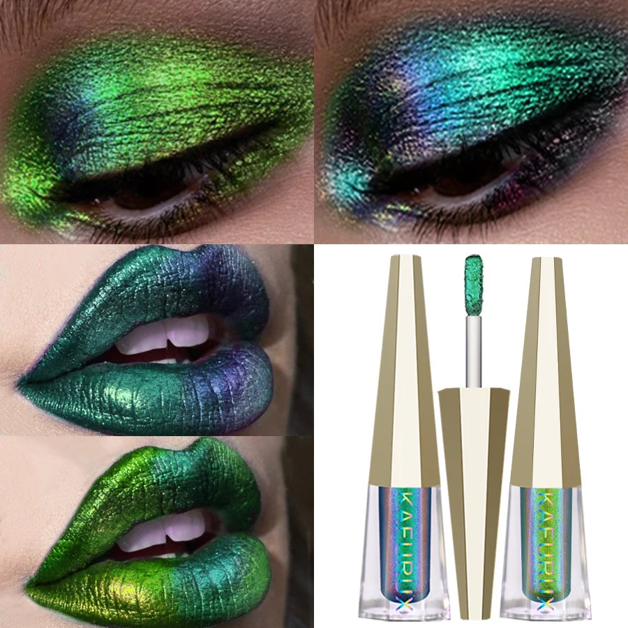 Chrome Shifting Pigments Chameleon Liquid Lipstick or Eyeshadow Shiny Long Lasting Multichrome High Quality Lip Gloss Lip Makeup 250618