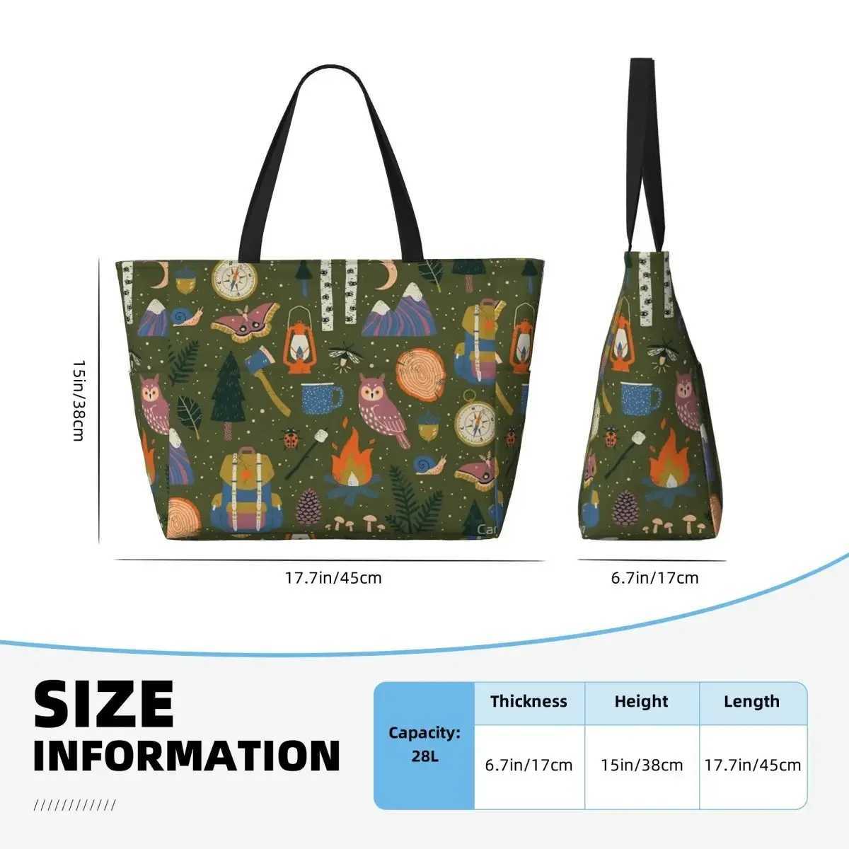 Into The Woods Beach Travel Bag Customizable Tote Bag for Adults Birthday Gift Multi-Style Pattern W250618
