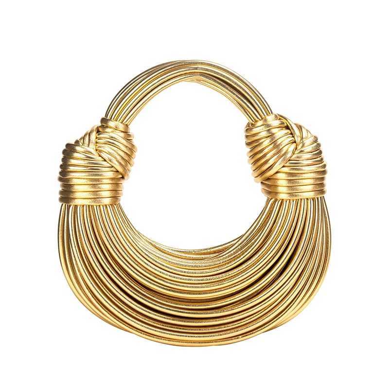 Handbags For Women Handwoven Noodle Bags Rope Knotted Pulled Hobo Silver Evening Clutch Z250618