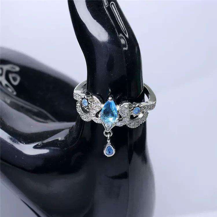 Genshin Impact Furukalos for Women, Hydro Archon Furufu Fan-made Cosplay Peripheral Accessories, Two-dimensional Impression Ring