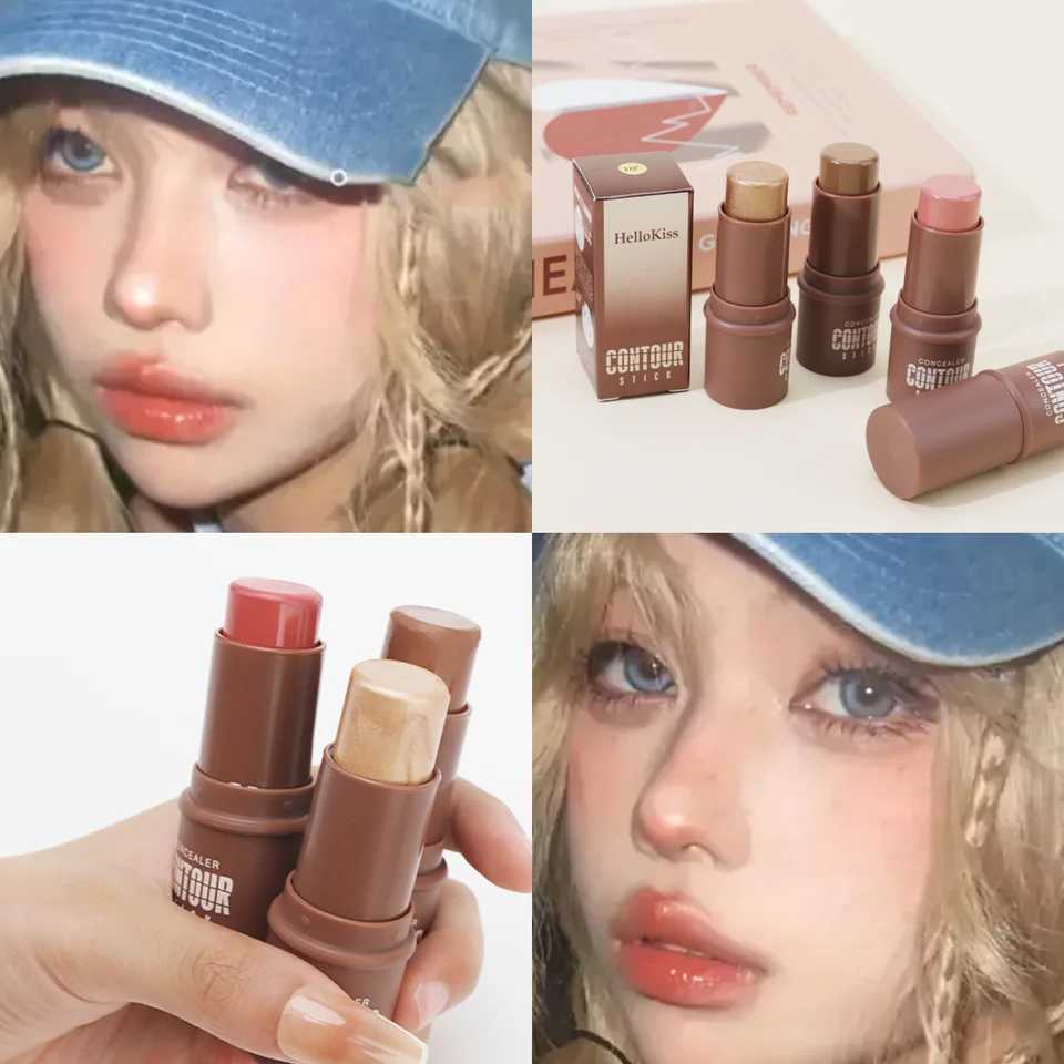 Natural Face Multi-Function Contour Highlighter Stick Waterproof Full Coverage for All Skin Tones Long-Lasting Matte Finish XJ250618