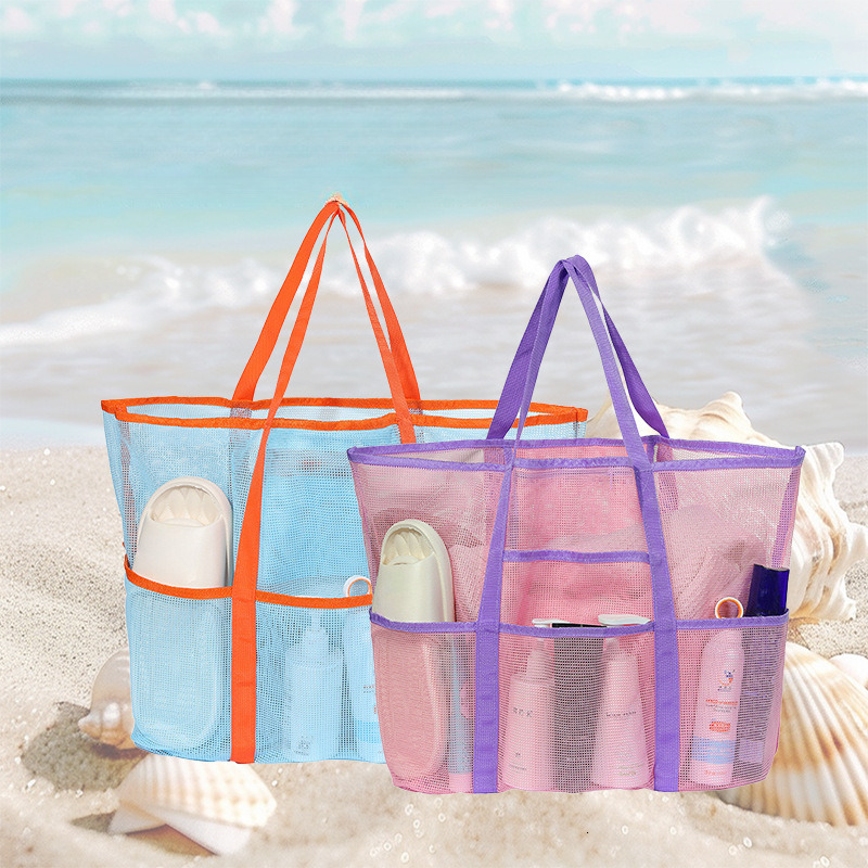 Large Swimming Clothes Miscellaneous Organizer Beach Mesh Handheld Storage Toiletry Bag