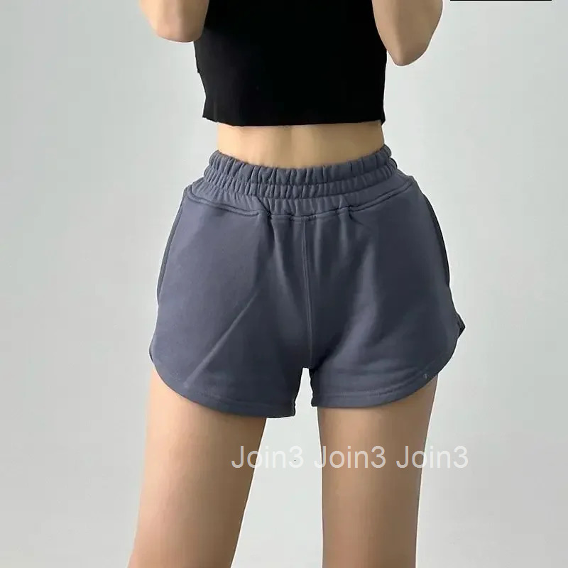 Shorts for Women Gym Light Gray Mid Waist Elastic Running Woman Short Pants Japanese 2000s Style Jorts Cheap Trend 2025 Kpop XL
